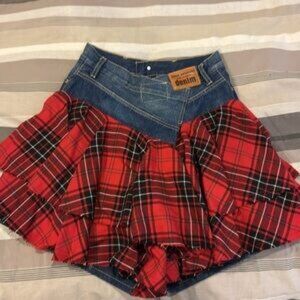 Junya Watanabe Tartan mini skirt size S
